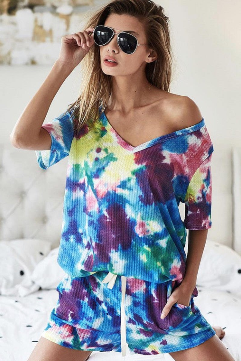 Waffle Tie Dye Top