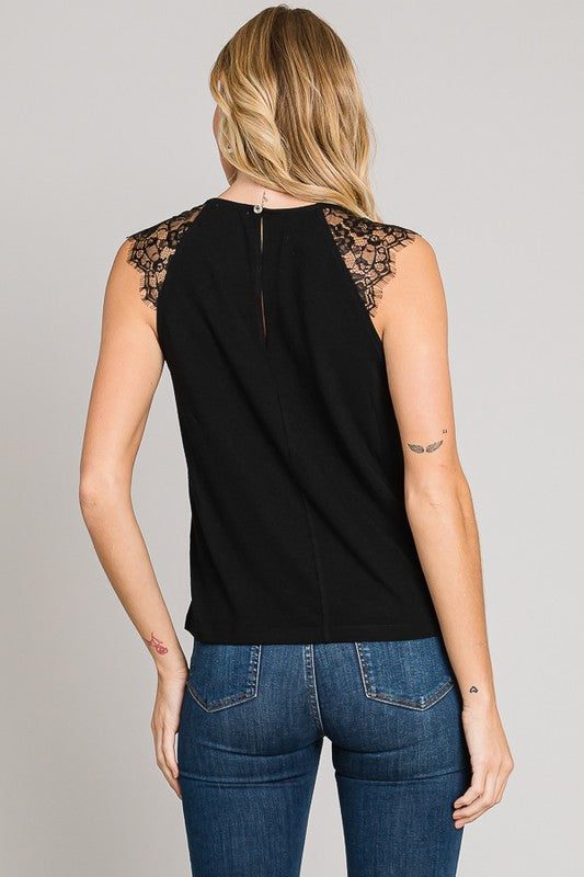 Sleeveless Vegan Leather Tank