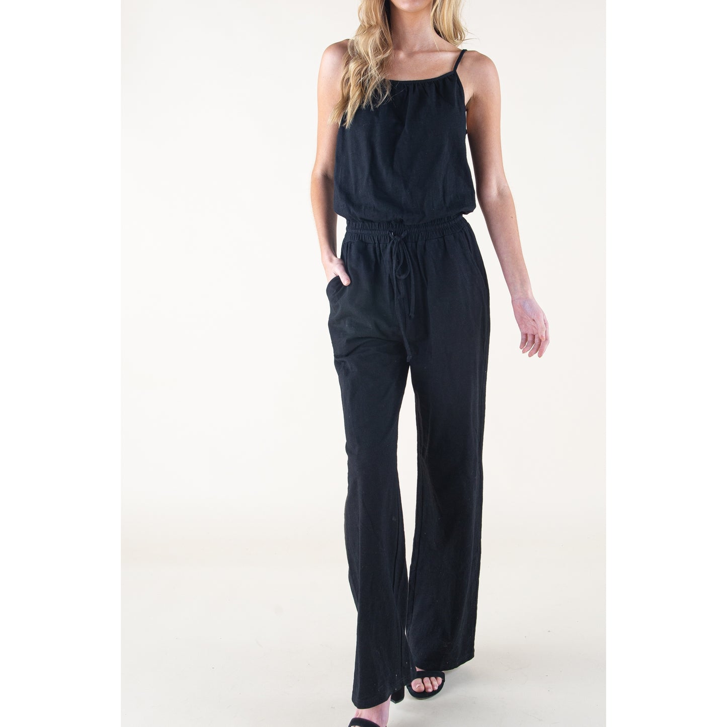Black Sleeveless Jumpsuit