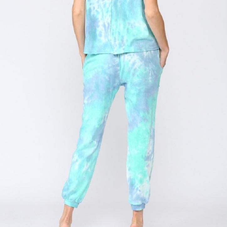 Blue Tie Dye Set Top