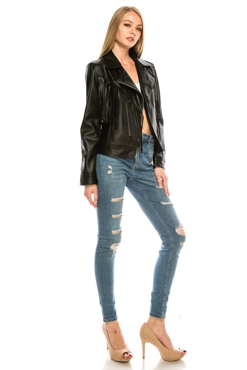 Black Fringe Jacket