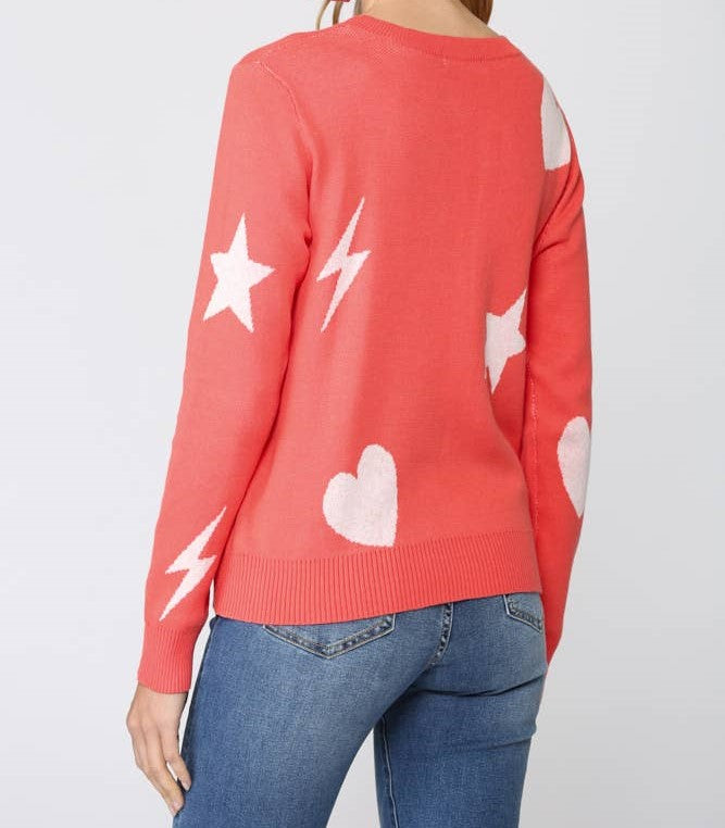 Heart Star Lightning Sweater