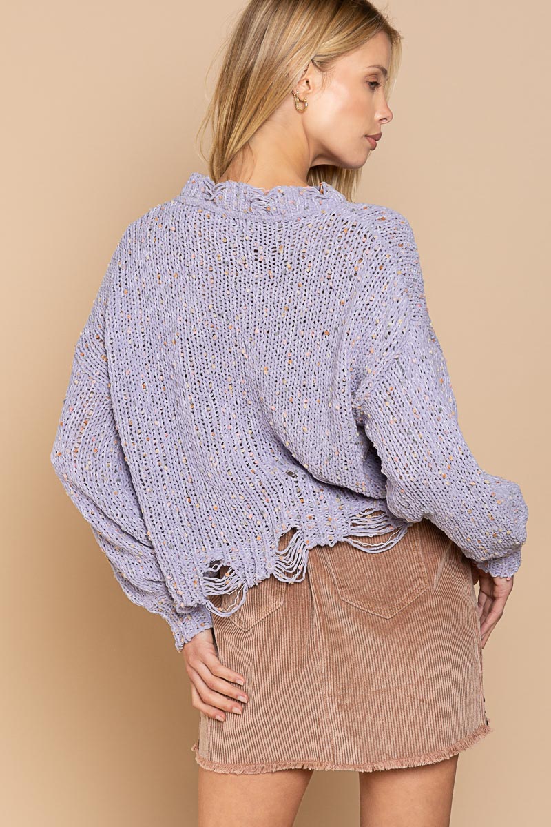 Lavendar Confetti Sweater