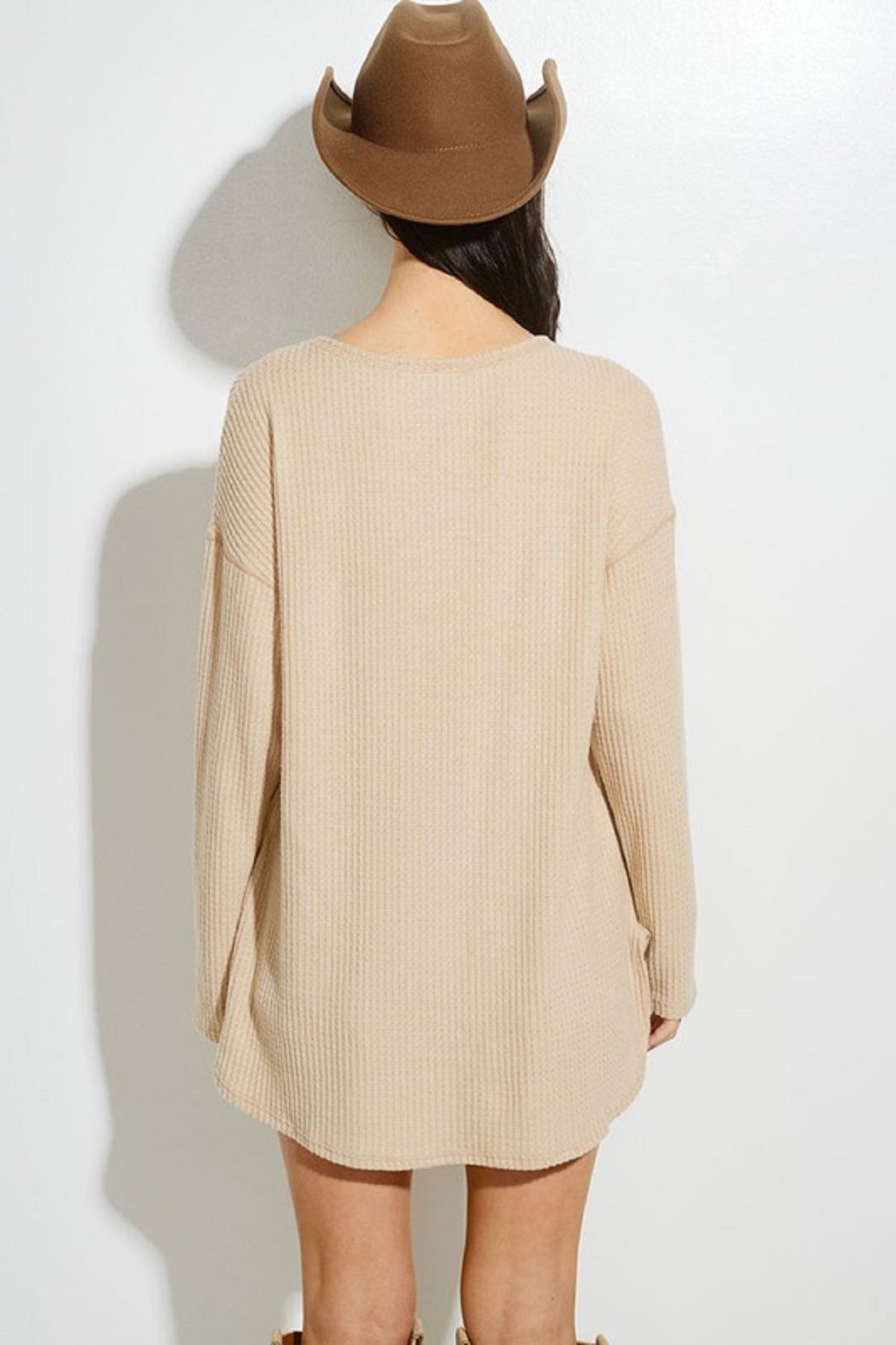 Waffle Knit Leopard Top