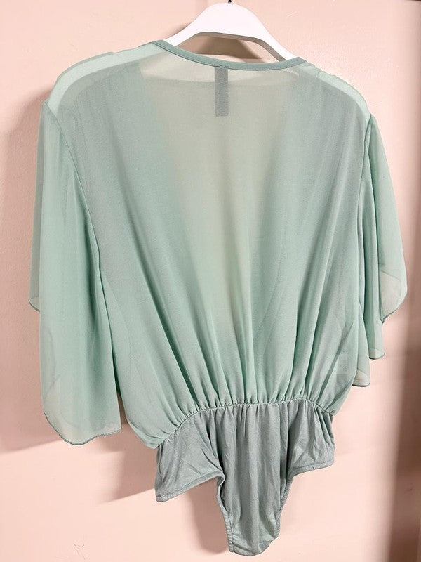 Crossover Draped Bodysuit