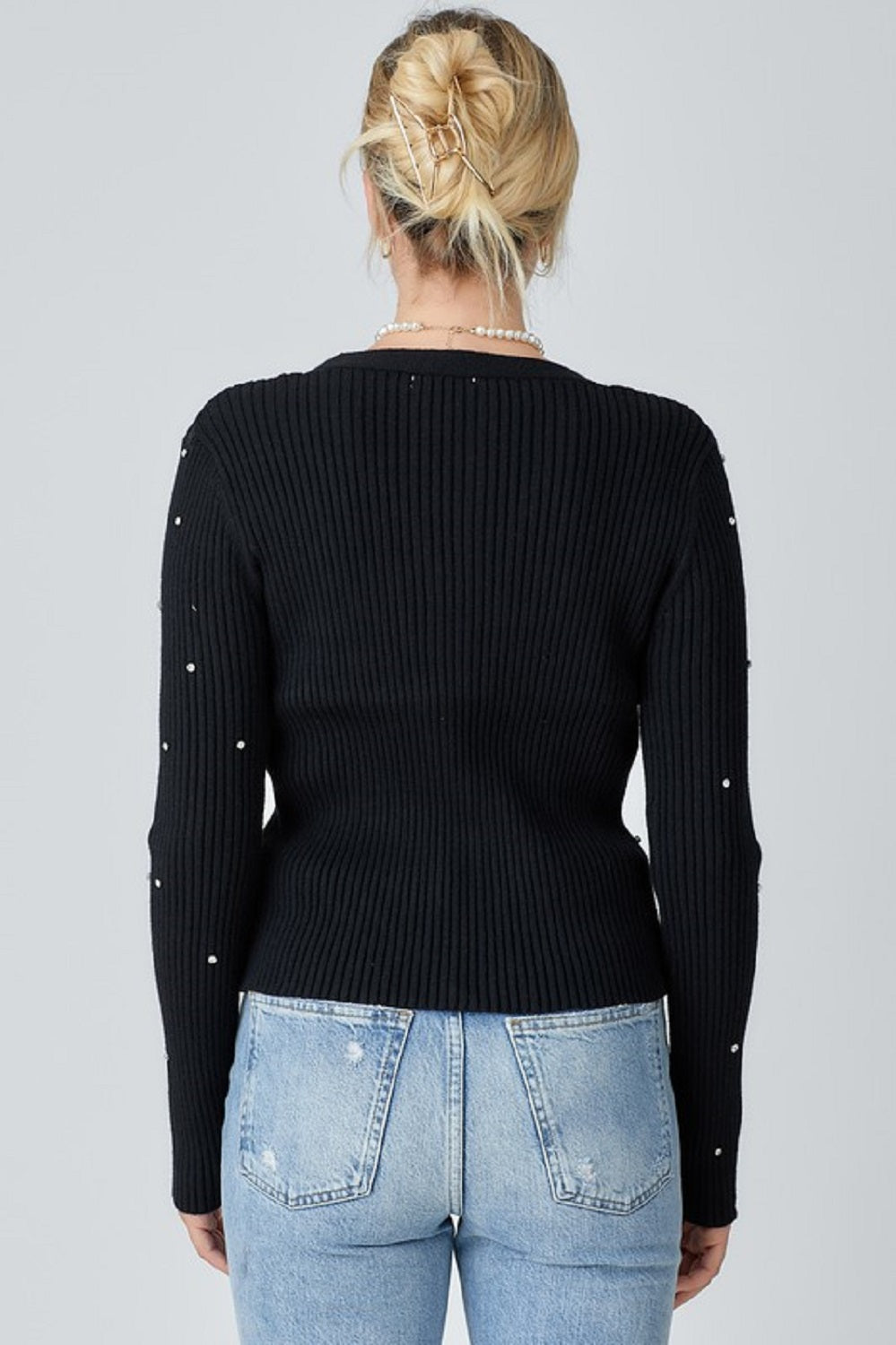 Rhinestone Detail Cardigan