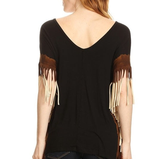 Dip Dye Fringe Top