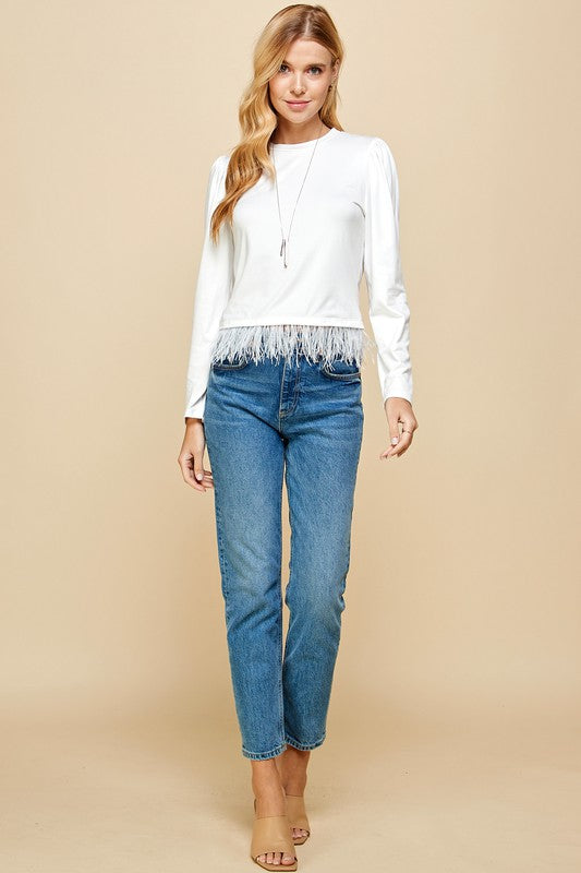 Ivory Detail Waist Top